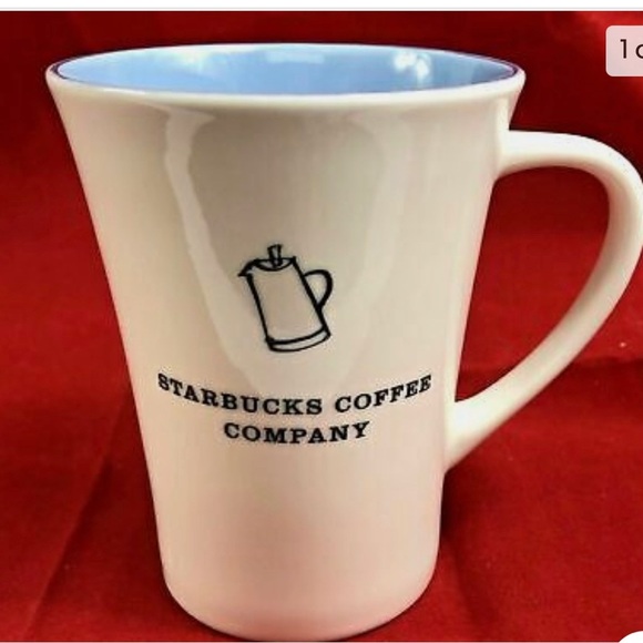 Starbucks Other - Starbucks percolator pot icon mug ivory and blue